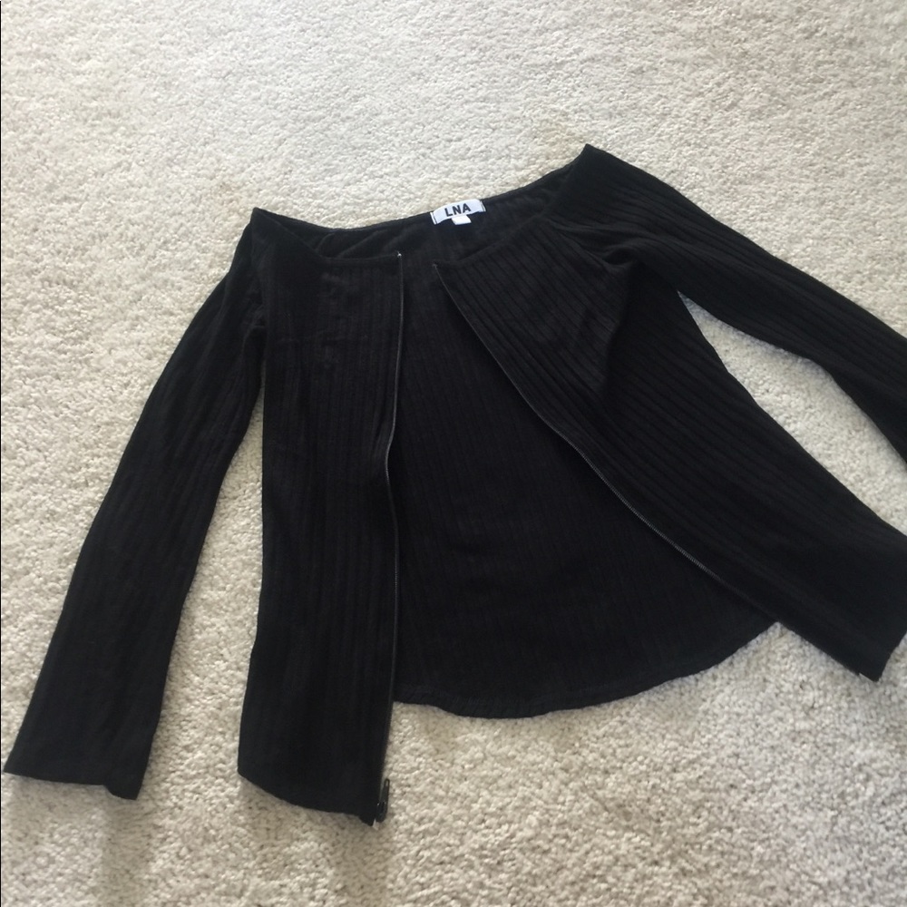 Black Zip up Cardigan/ sweater